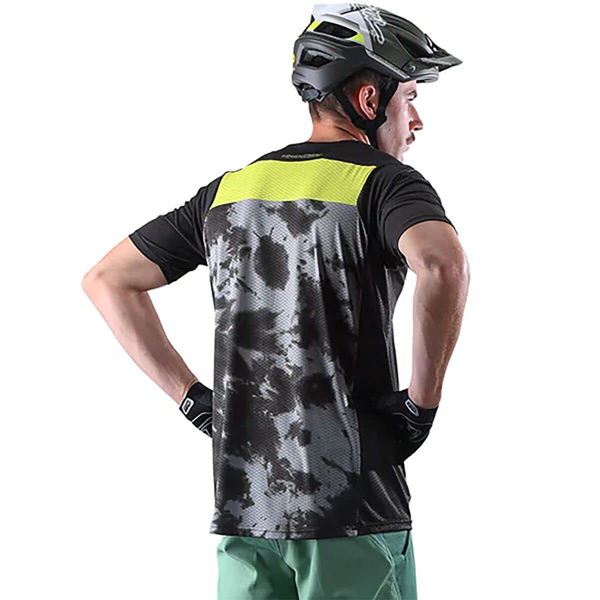 Troy Lee Designs Cycling MTB Bicycle Mountain Bike Jersey Shirt for Men, Skyline Air Breaks SS (Breaks Carbon2, Small)