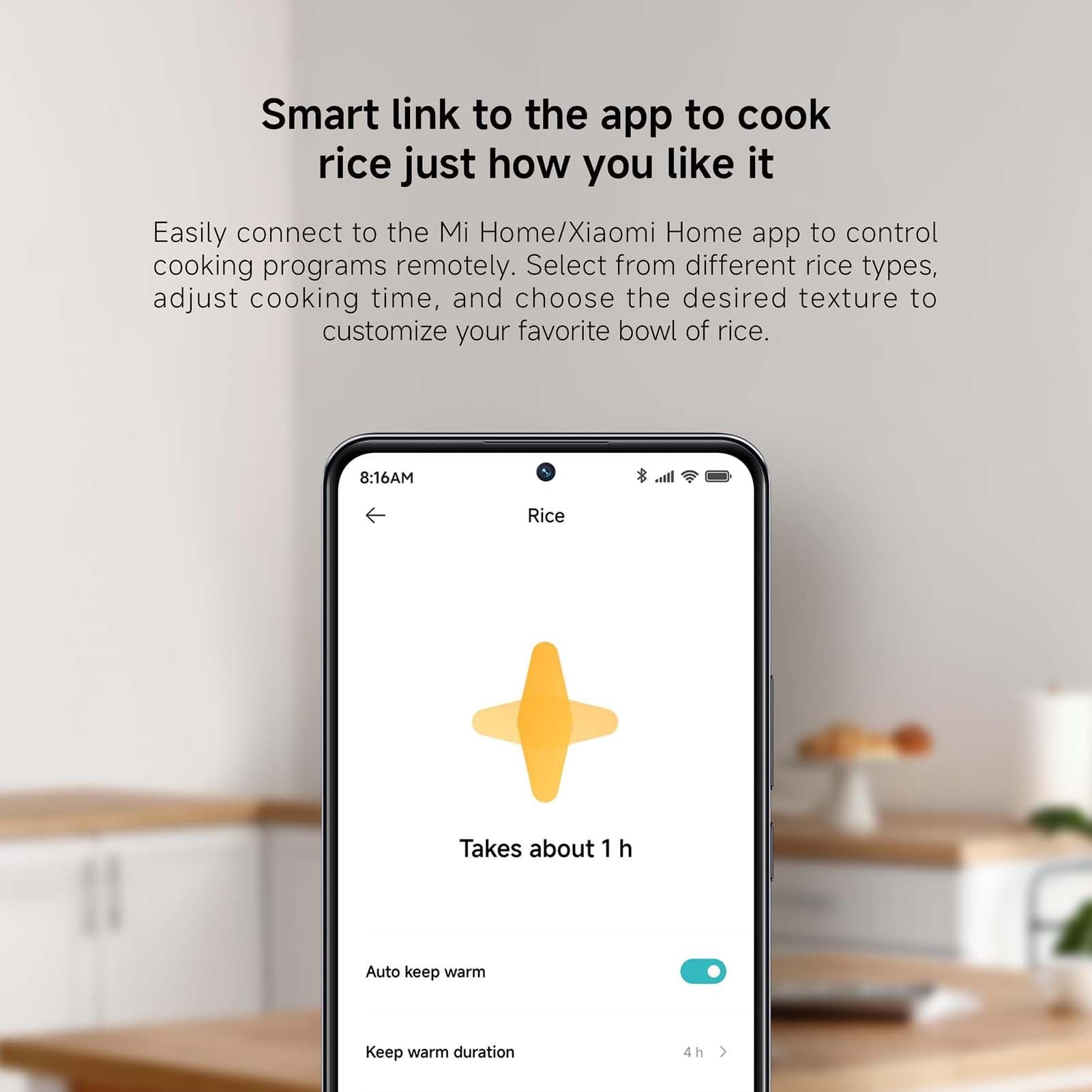 THEGA Cuociriso, Cuociriso Smart Multifunzionale con Vaporiera da 3L per 2-6 Persone, Cuociriso Multifunzione 8-in-1 con Controllo Intelligente Tramite App