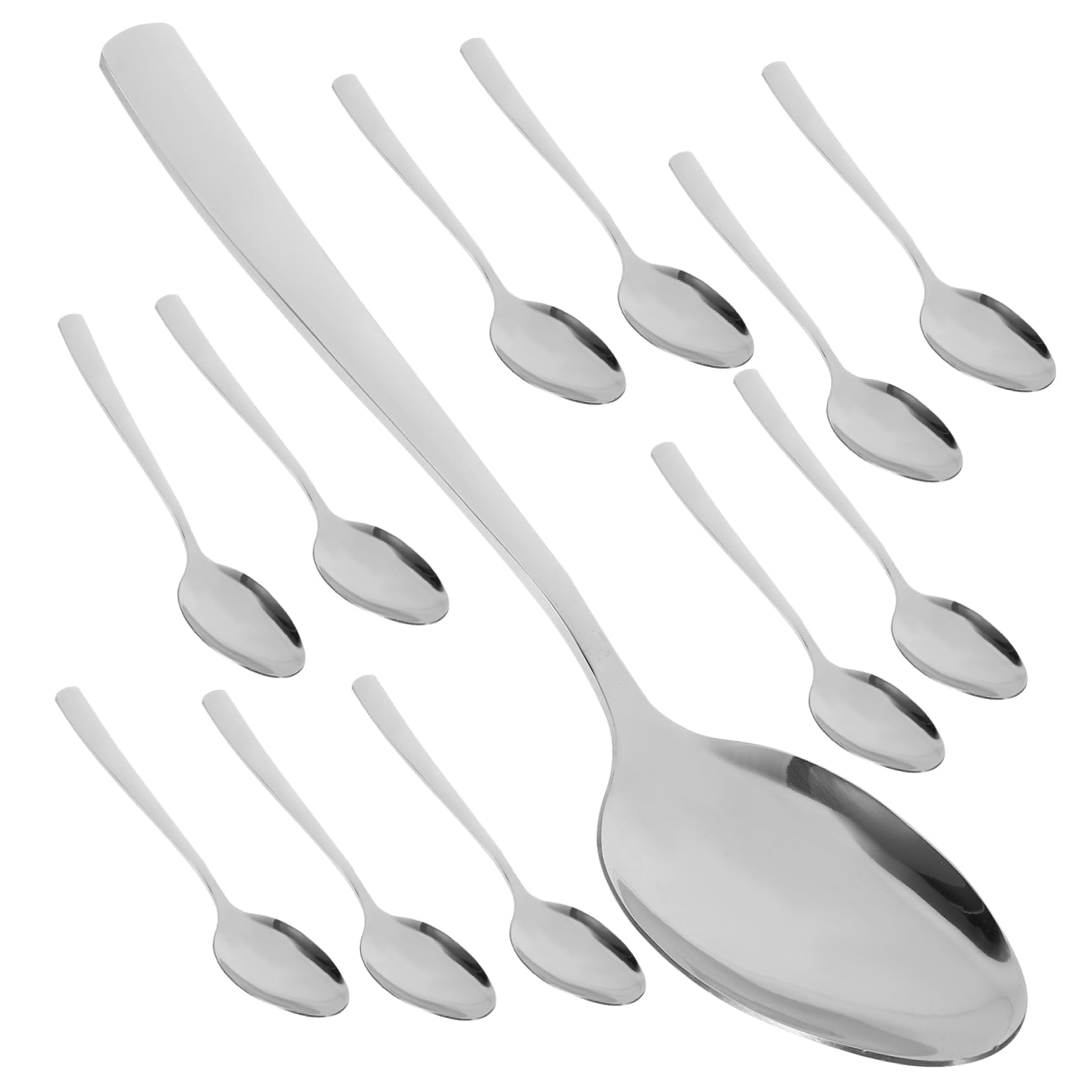 Cuillères acier pour repas maison et restauration par lot de 12 pièces