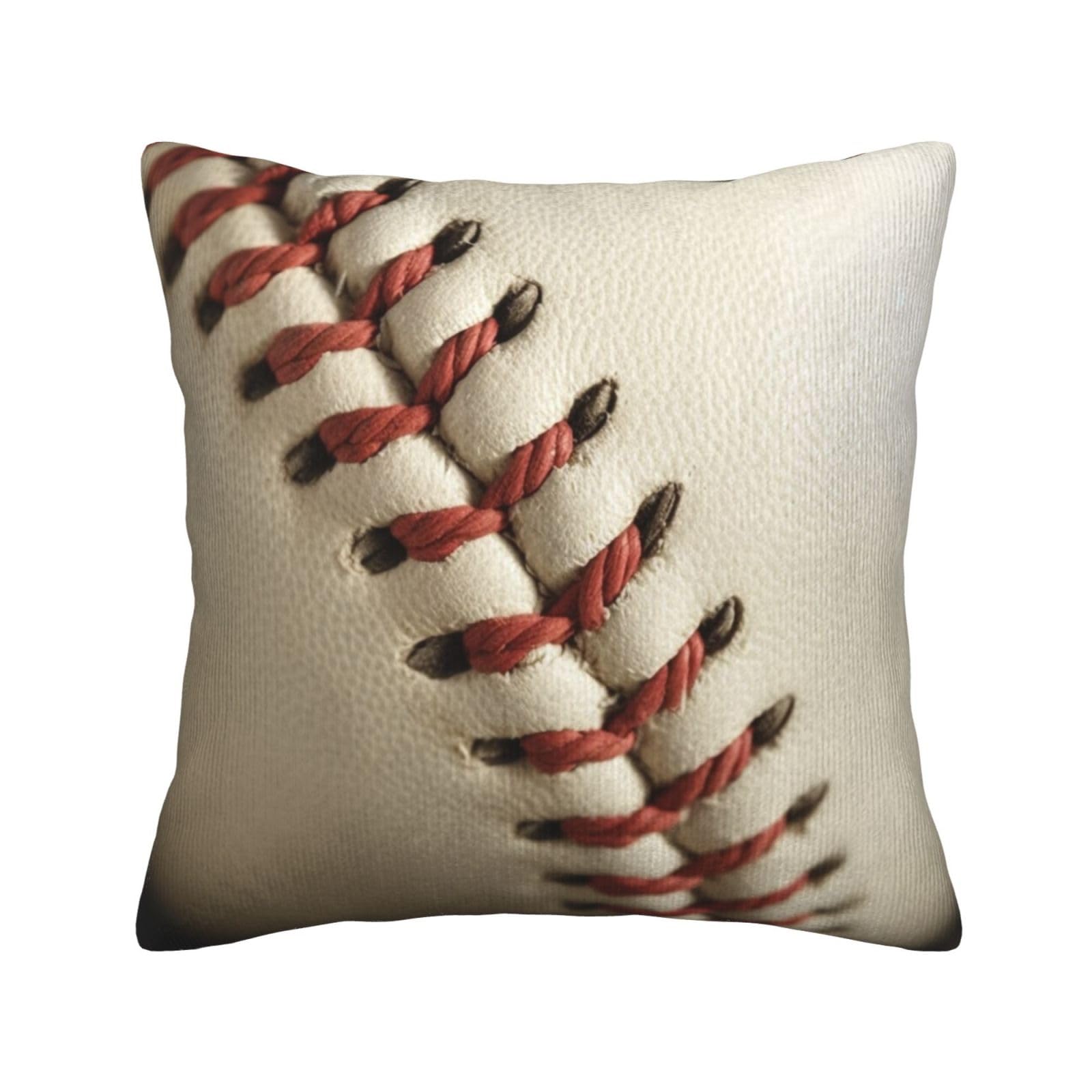 Housse de coussin velours côtelé doux baseball 40,6 cm antidérapante