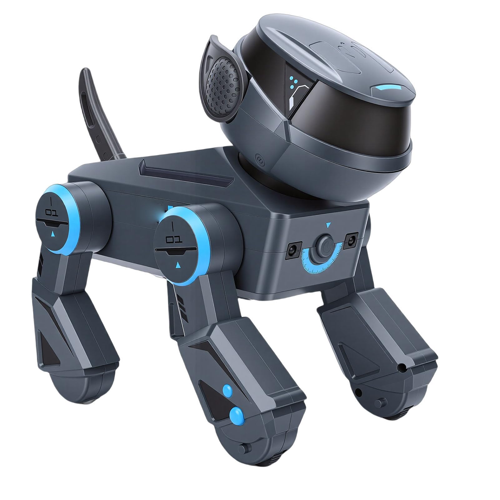 VGEBY Juguete de Perro Robot con Control Remoto para Niños, con Altavoz Bluetooth, Luces LED, Acciones Programables, Controles Táctiles de Voz, Robot de Baile Interactivo para Niños y