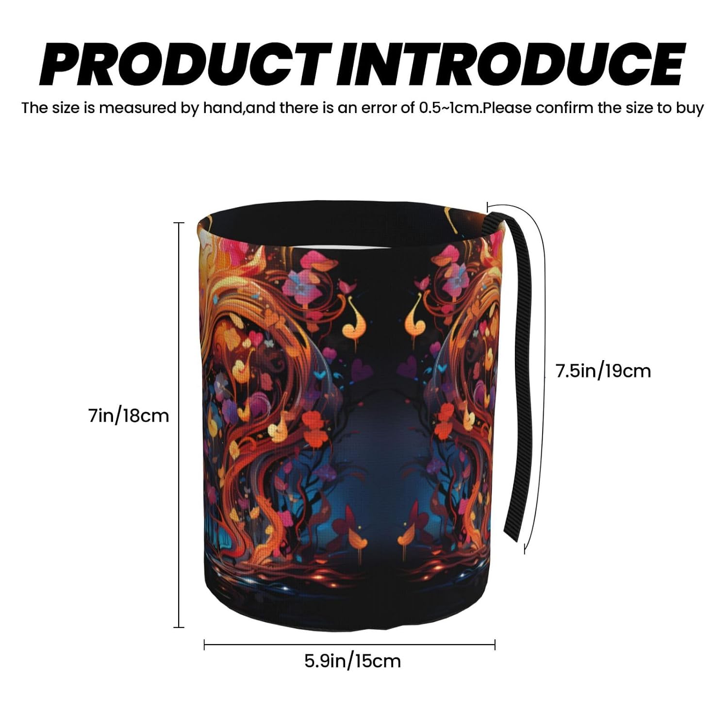 Colorful Music Notes Convenient Foldable car Trash can, Easy to Install, Practical and Convenient car Accessories image 3