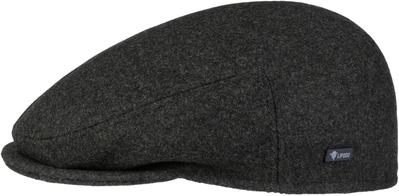 Lipodo Classic Flat Cap Italian-Made Wool Winter Peaked Ivy Cap Men Women