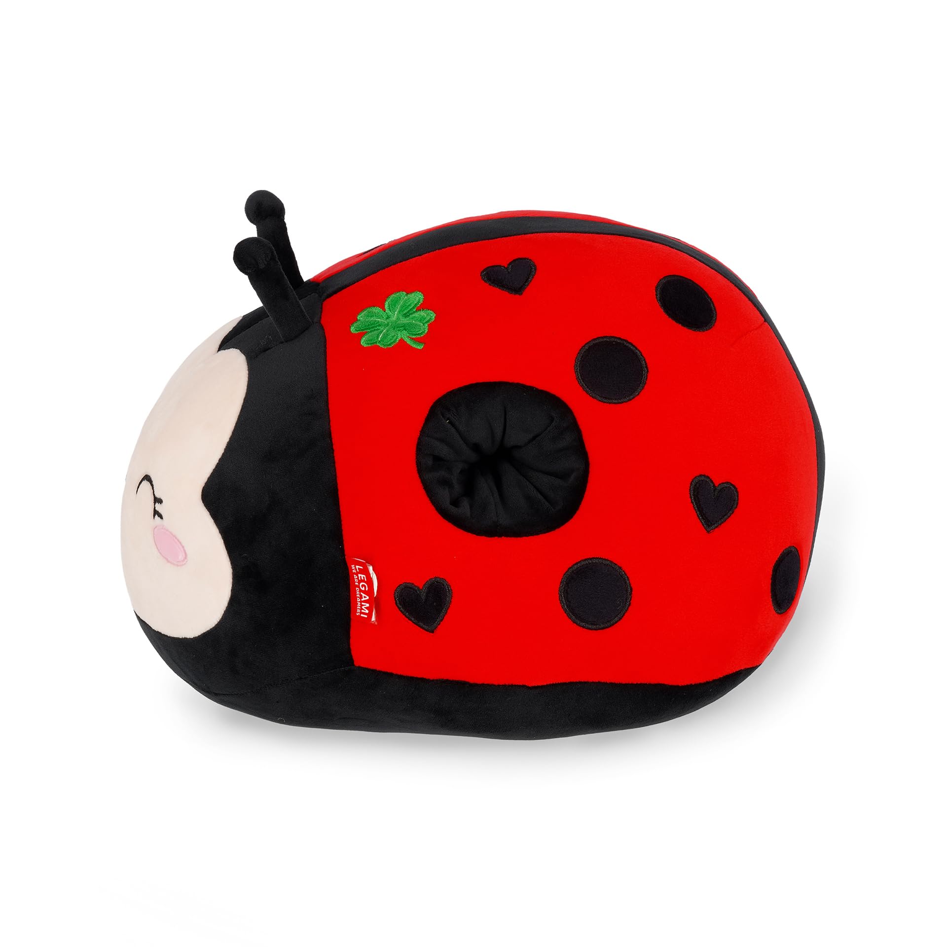 Legami - Cuscino Super Soft! Tema Ladybug, Super Soffice, Idea Regalo, L 25 x H 26 x W 33 cm