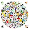 100 calcomanías deportivas de fútbol para niños, calcomanías de vinilo impermeables de fútbol para niños, adolescentes, adultos, botella de agua, laptop, teléfono, computadora, patineta, equipaje