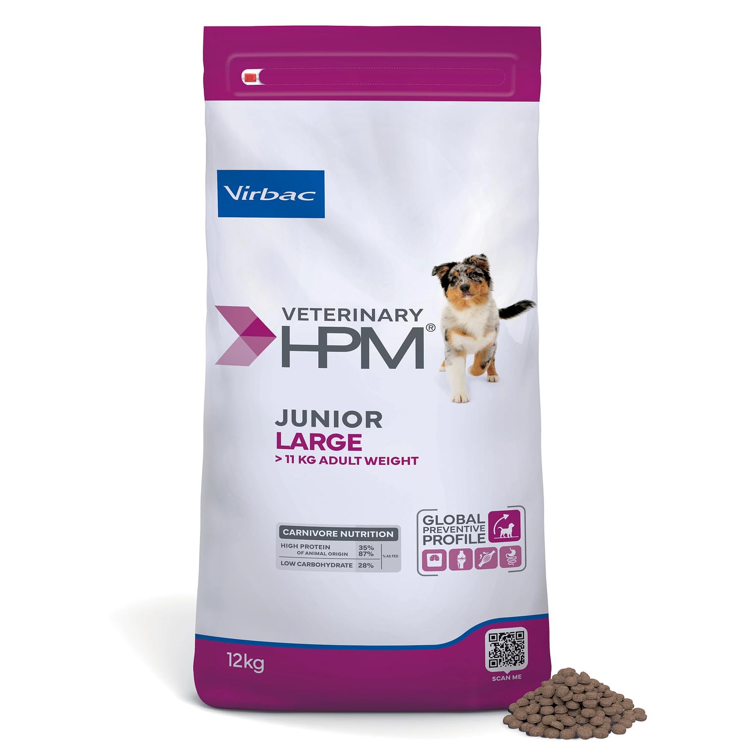Virbac Veterinary HPM Vet Dog Junior Spec L Nourriture pour Chien 12 kg