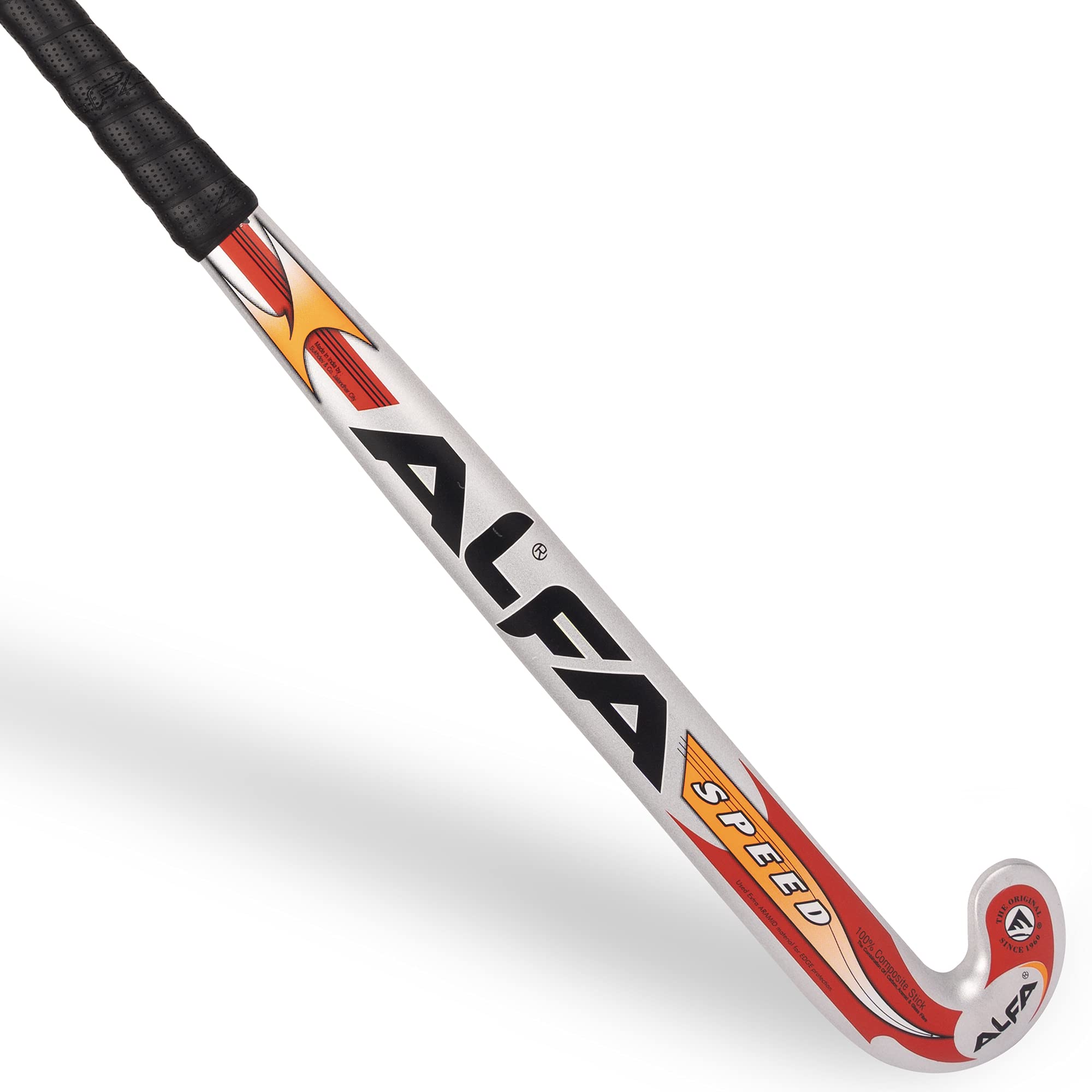 A L F A Speed Limited Edition Hockey Stick with Stick Bag & Hollow Ball Free (36 INCHES, Silver)