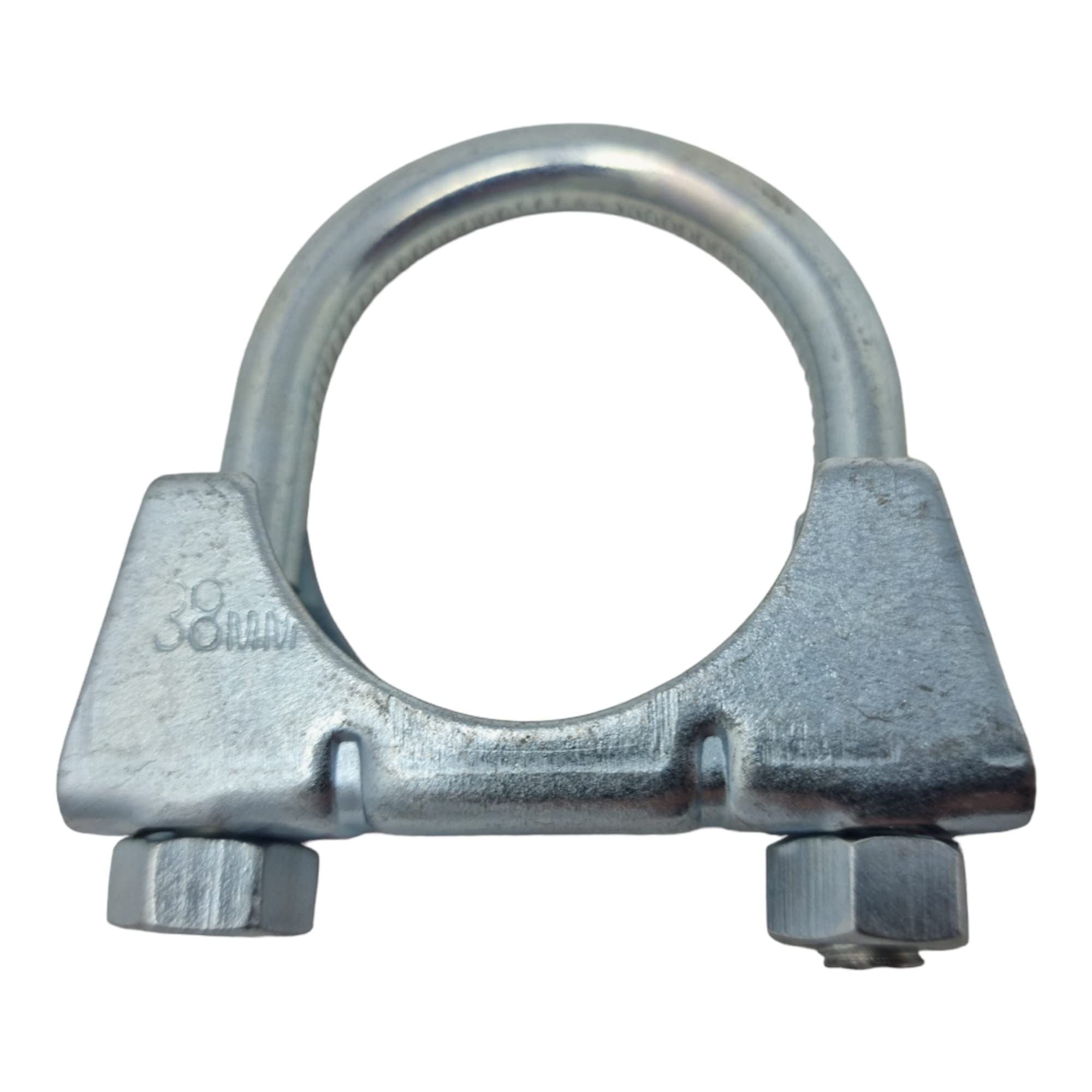 38mm Universal U Bolt Exhaust Clamps - Heavy Duty Clamp & Nuts (Pack of 2)