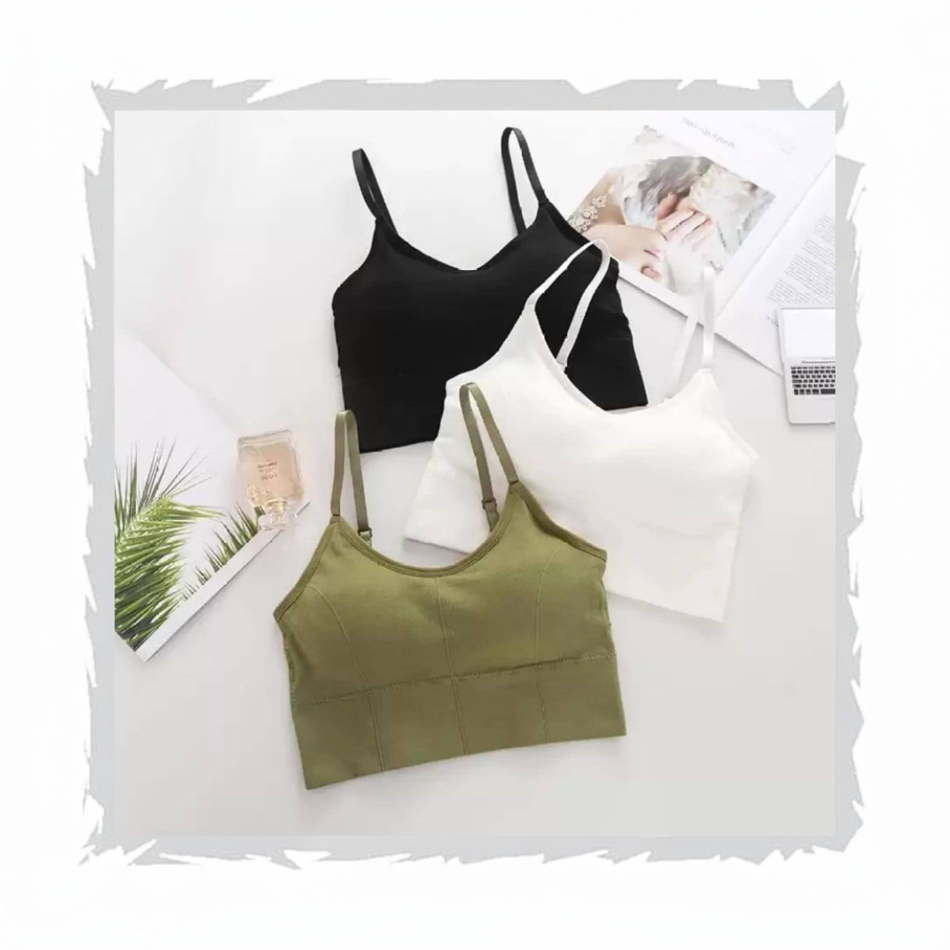 Under 1000 Women Full-Coverage Bra, Cami, T-Shirt, Push-Up, Fashionable Wirefree, Sports, Fitness, Yoga, Gymwear and Dailywear Free Size (28-38) (Colour-03)