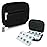 Serfeymi Weekly Travel Pill Organizer Pill Case for Purse with Removable 7 Day Pill Box, Fashionable Travel Medicine Organizer Pill Container for Medicine, Vitamin, Supplement - Black 01 + Pill Box