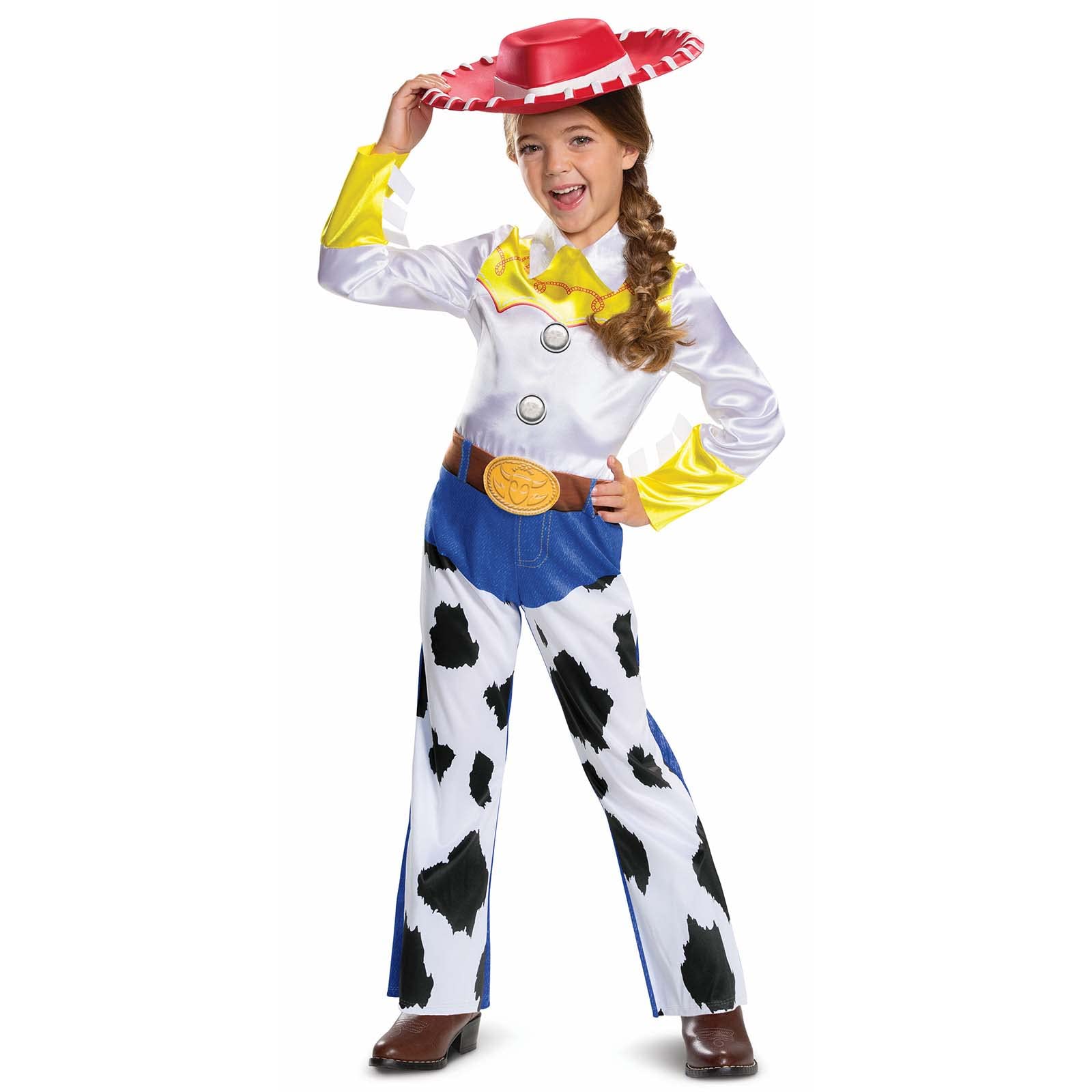 Disney Costume Jessie Cowgirl Deluxe Girl, Official Toy Story Dress Girls Size S