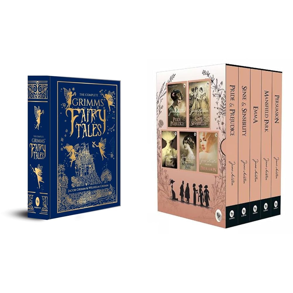 The Complete Grimms’ Fairy Tales by Jacob Grimm & Wilhelm Grimm (Deluxe Hardbound Edition) – Classic Product Bundle