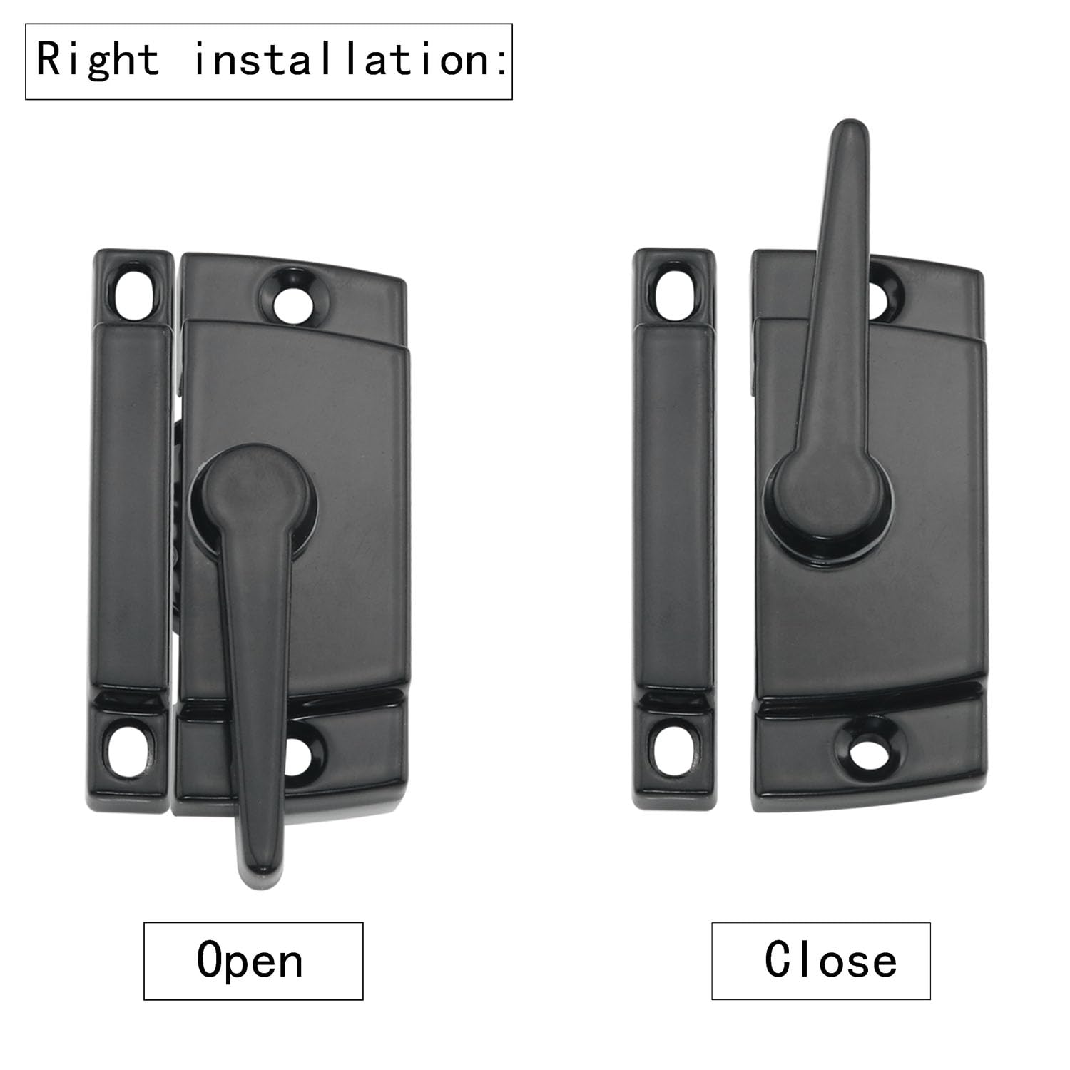 Zinc Alloy Cam Action Window Sash Lock Right Hand Silver Gray For Sliding Window