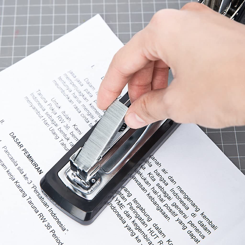grapadora de escritorio, Ergonomic One Finger Touch Stapler Easy Load Multi-Function Desktop