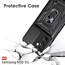 TheGiftKart Tough Armor Bumper Back Cover Case for Samsung Galaxy M35 5G | Sliding Camera Cover, Kickstand & Ring Holder | 360° Protection Back Cover Case for Samsung Galaxy M35 5G (PC & TPU, Black) gallery image