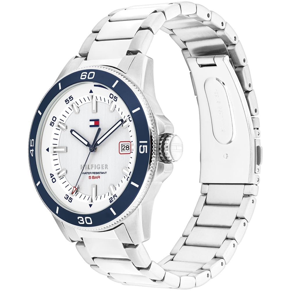 Tommy Hilfiger Reloj de pulsera Remy con esfera blanca para hombre