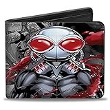 Er misst 10,2 x 8,9 x 1,3 cm und verfügt über einen Standard-Geldscheinfach, 5 Kartenfächer und einen Ausweishalter mit Sichtfenster.