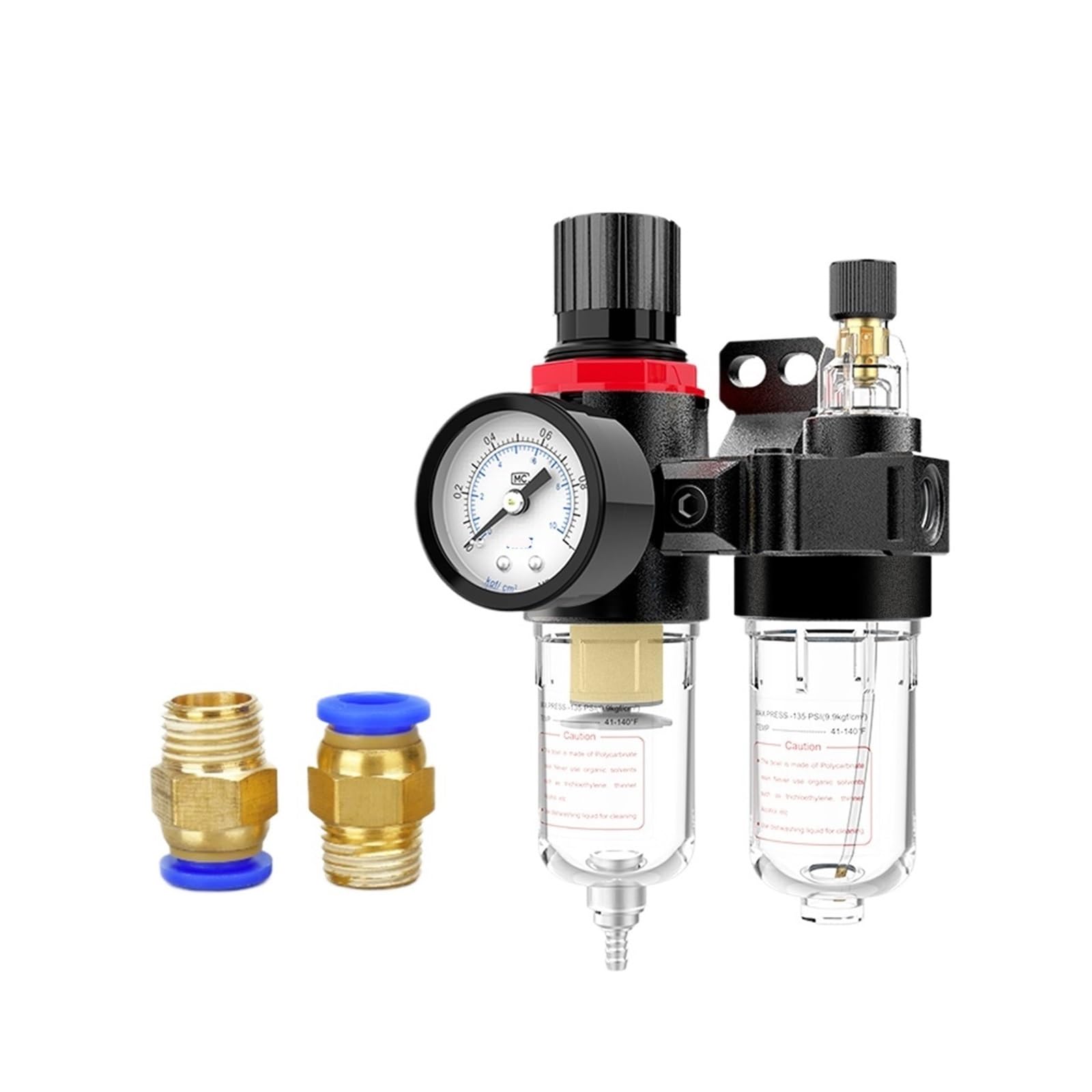 AFC2000 - Filtro regulador separador de aceite y agua para compresor, pistola pulverizadora, filtro de válvula reductora de presión de aire (AFC2000 10 mm)