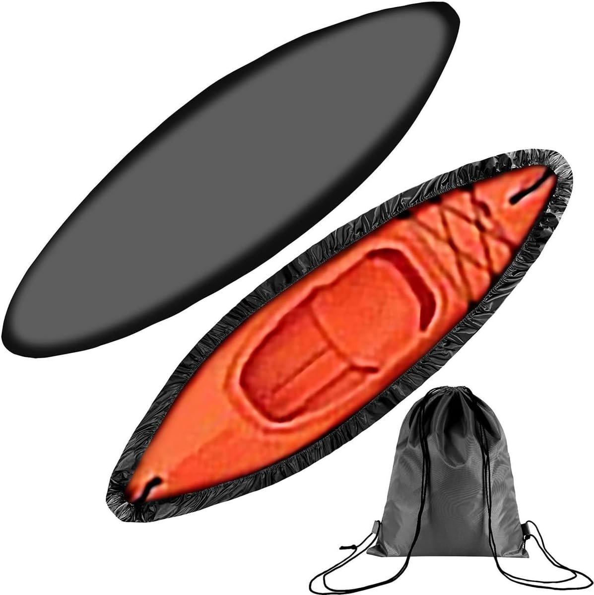 210D Kayak Cover 6.8 to 21.3 ft Canoe Cover Paddle Board Cover Kayak Covers for Outdoor Storage Waterproof UV Protection Dust Boat Cover for Kayak Fishing Boat Canoe,Black,18ft/5.5m 210D Kayak Cover 6.8 to 21.3 ft Canoe Cover Paddle Board Cover Kayak Covers for Outdoor Storage Waterproof UV Protection Dust Boat Cover for Kayak Fishing Boat Canoe,Black,18ft/5.5m