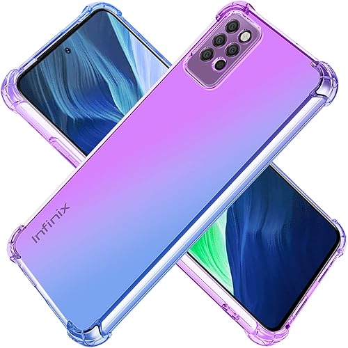 Funda para Infinix Note 10 Pro, Note 10 Pro NFC X695, funda transparente degradado, delgada, antiarañazos, TPU a prueba de golpes, funda protectora