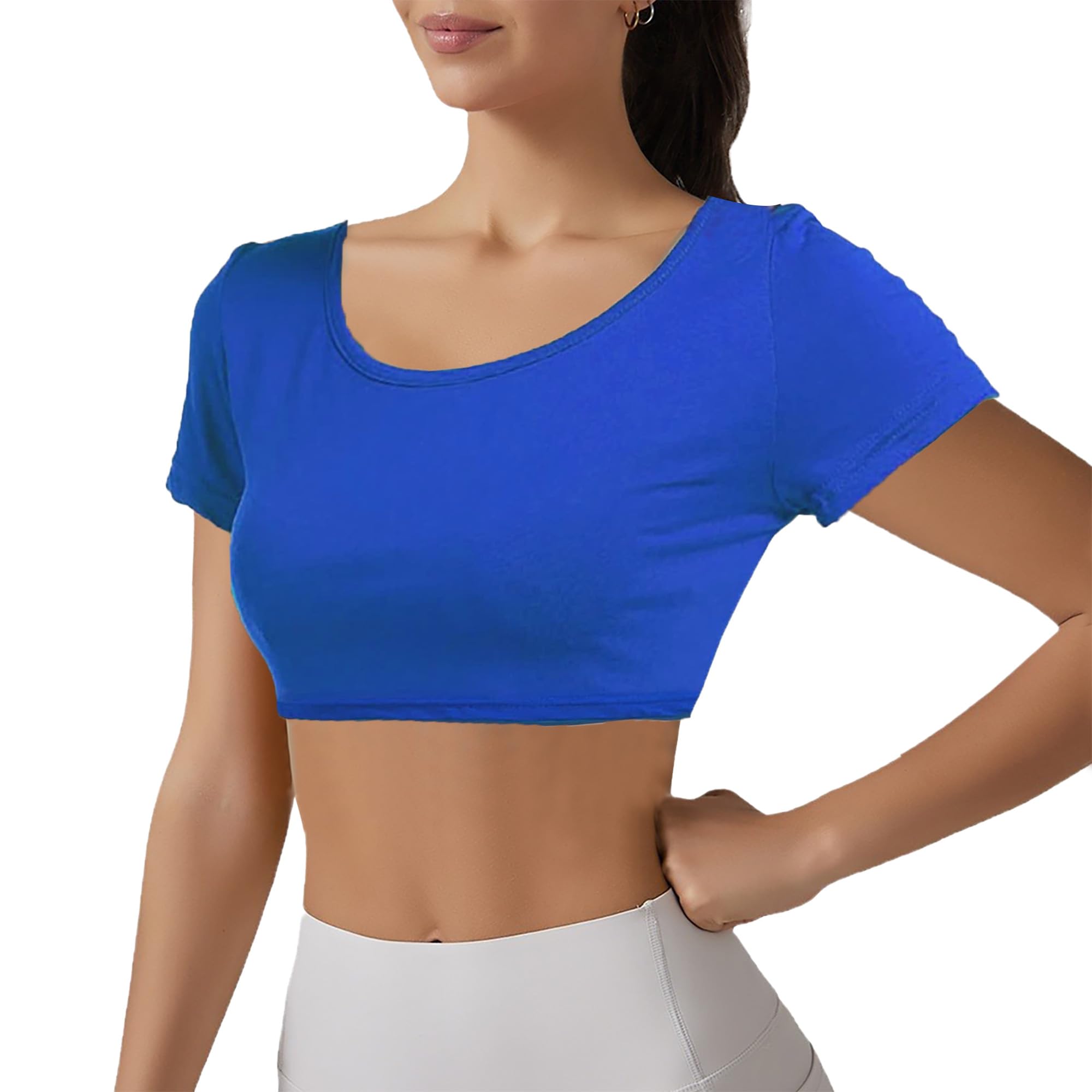 Bauchtanz Belle Kostüm Damen Bauchtanz Crop Top Joga Tanzt Oberteil Shirt Festival Rave Outfit