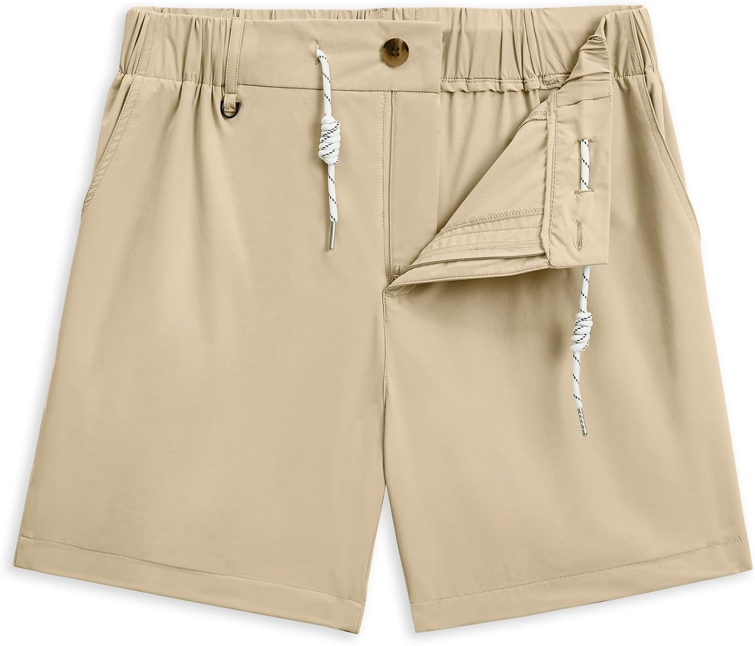 5 Inch Inseam Shorts for Men Short Golf Shorts Mens Casual Dry Fit Hybrid Trunks Athletic Fit Running Stretch Medium Khaki
