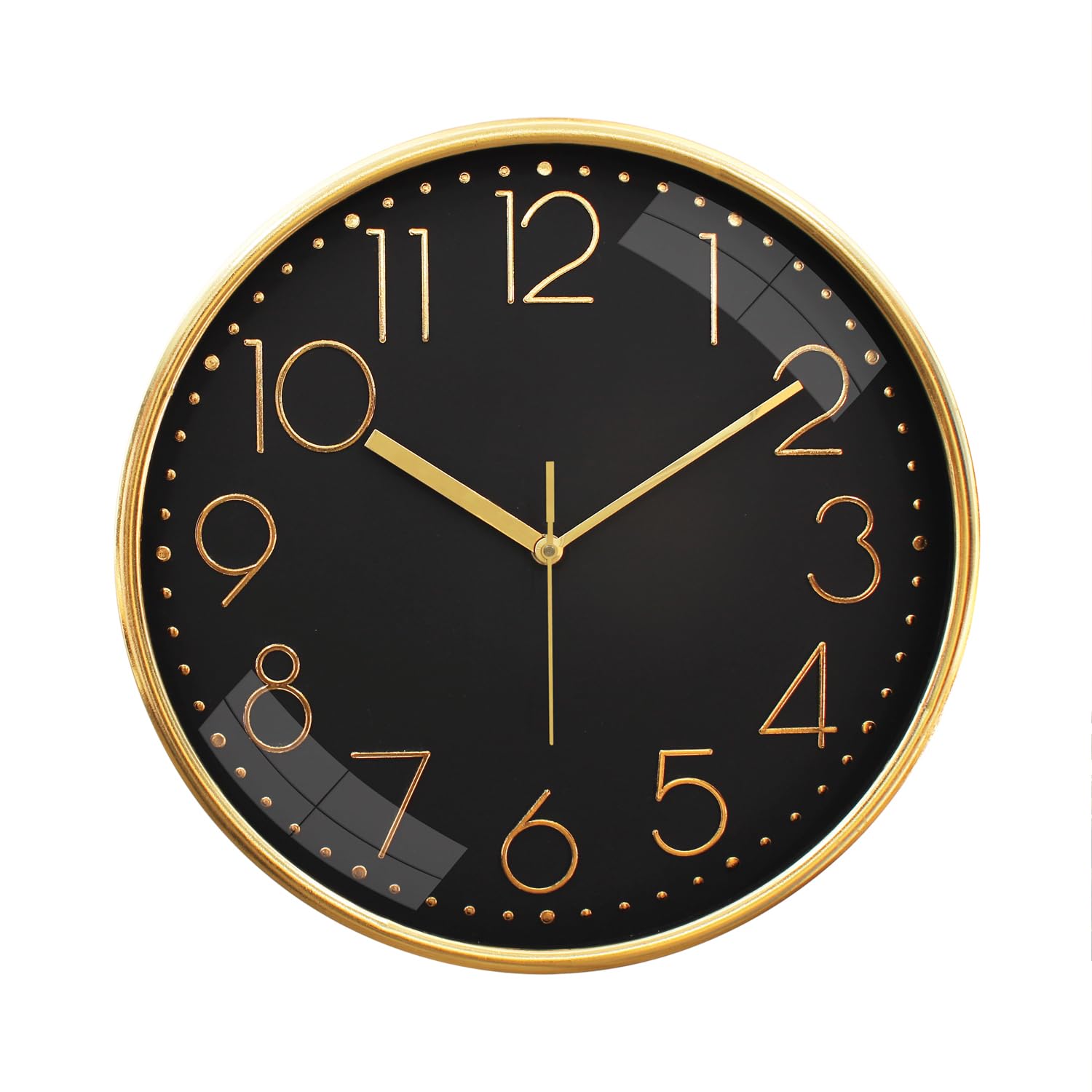 Amazon Brand - Solimo Plastic Analog Wall Clock, Quartz Movement, Silent Sweep, Stylish Embossed, Easy-to-Read Time Indicator (30 Cm X 30 Cm, Black) (B0CC2WLF1Z) Amazon Price History, Amazon Price Tracker