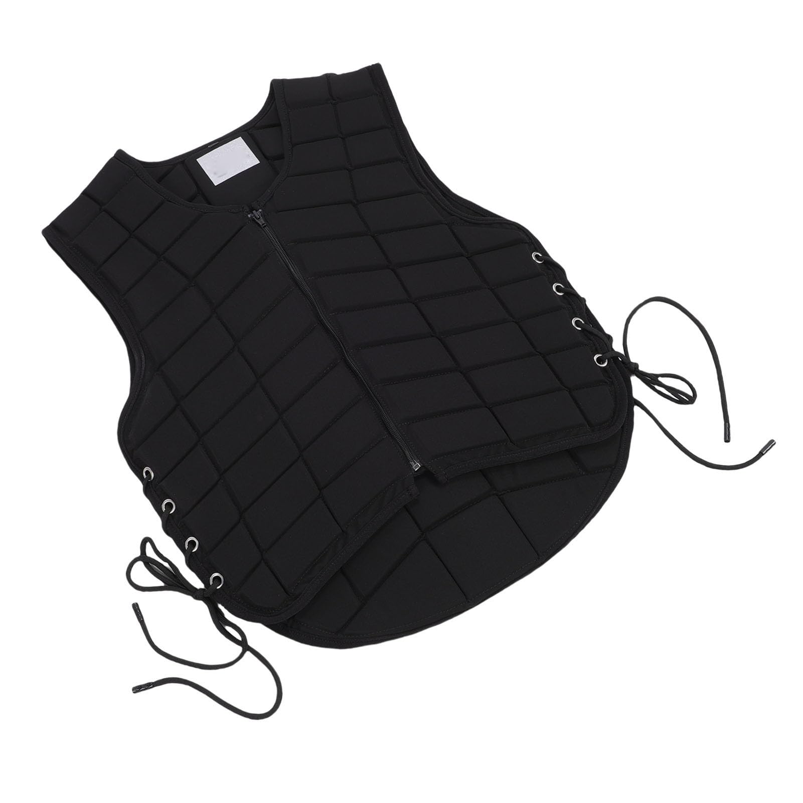 Gilet Equestre Gilet Protettivo per Equitazione, di Sicurezza per Equitazione, con Chiusura Frontale con Zip con Lacci Laterali Regolabili e Imbottitura Estesa, Ideale per Movimenti Senza