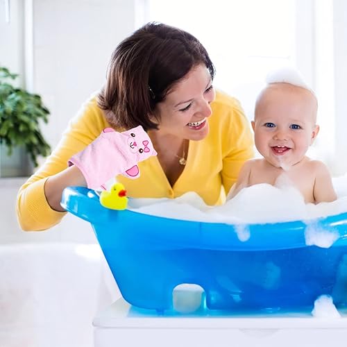 Miniatura 4 de FRCOLOR Guantes de baño para bebés, guantes de baño para bebés, esponja de baño para niños, toallas de baño para bebés, esponja de baño para bebés,