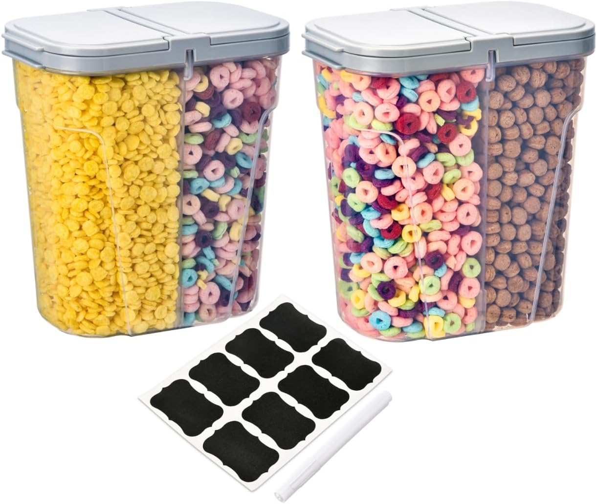 Container 5l Food Deli Kitchen 5 Liter Set of 2Pcs, BPA free Cereal Storage Containers 2 ...