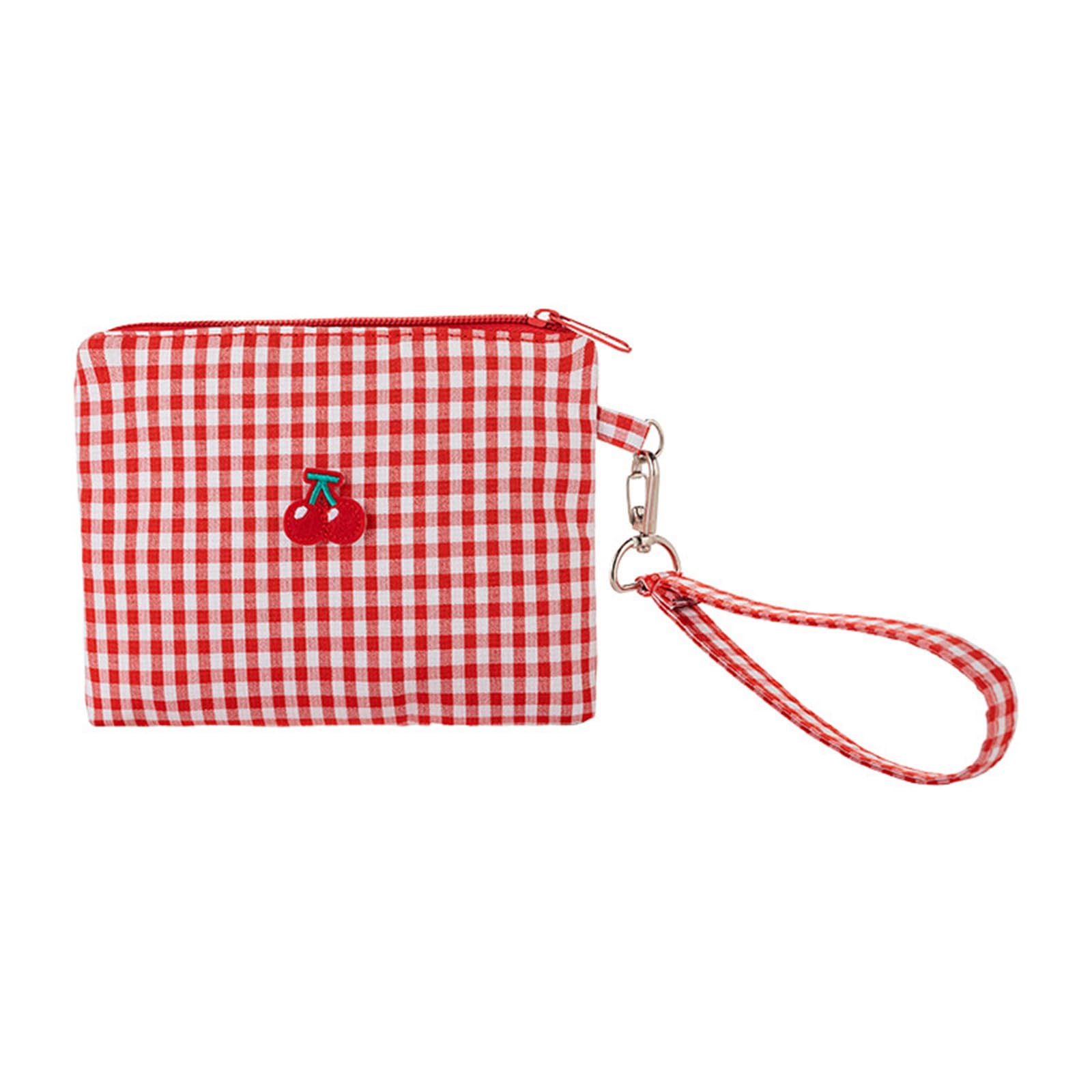 Ljmyy Plaids Makeup Bag Canvas Cosmetic Pouches Travel Toiletry Bag Makeup Storage Organizers with Zipper Cosmetic Bags Women