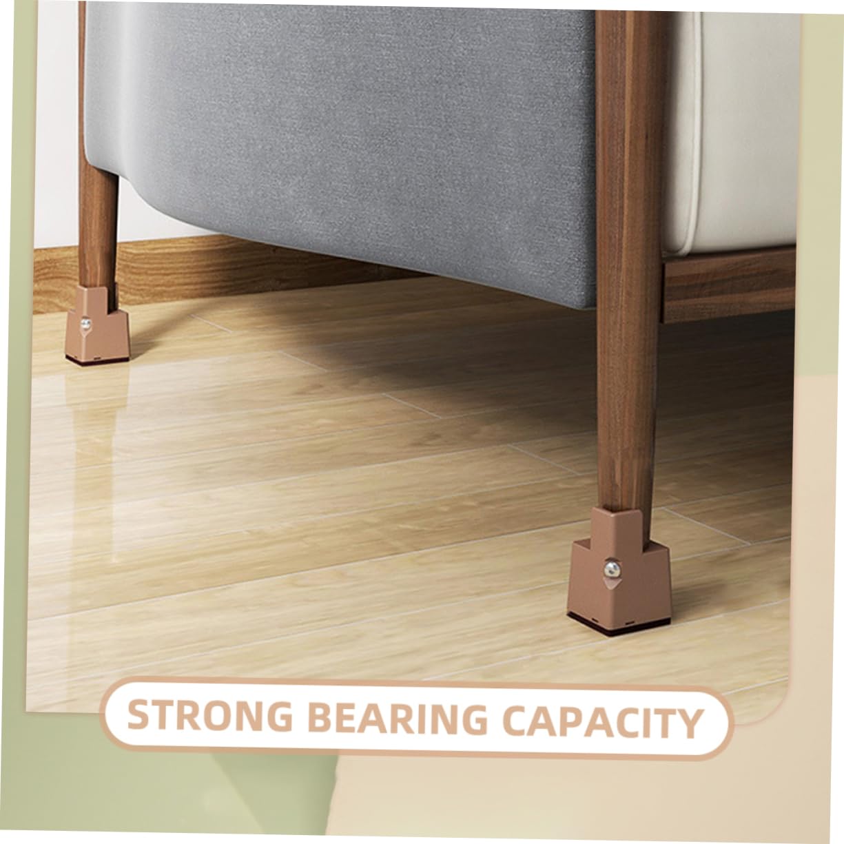 HEALLILY 2Pcs Adjustable Desk Leg Riser for Furniture Elevation Heavy Duty Bed Riser Block Ergonomic Design for Enhanced Storage and Cleaning Height