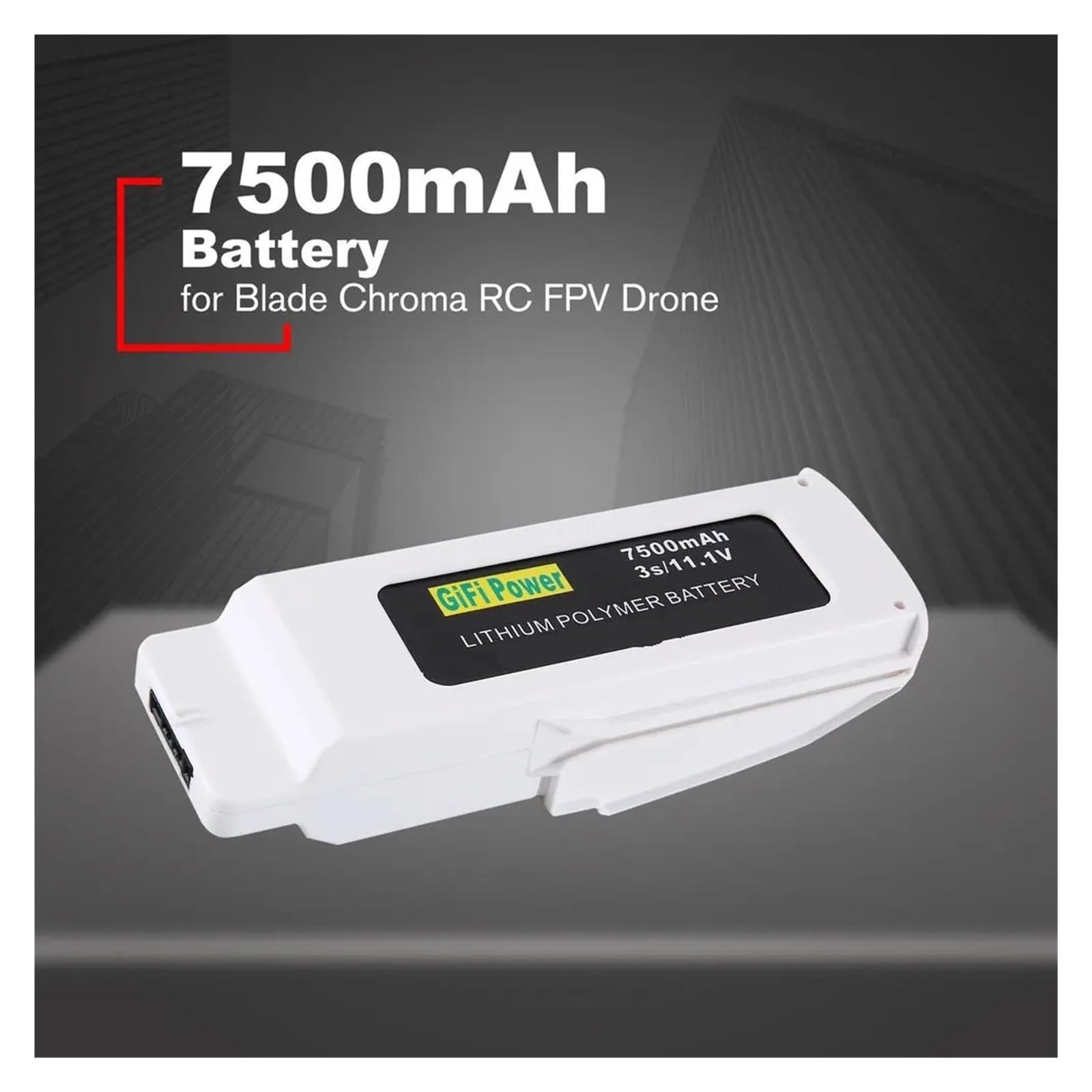 Batteria sostitutiva da 7500 mAh 11,1 V - Compatibile con Blade Chroma Drone | Batteria for drone ricaricabile LiPo ad alta capacità | Tempo di volo prolungato(2 Battery)