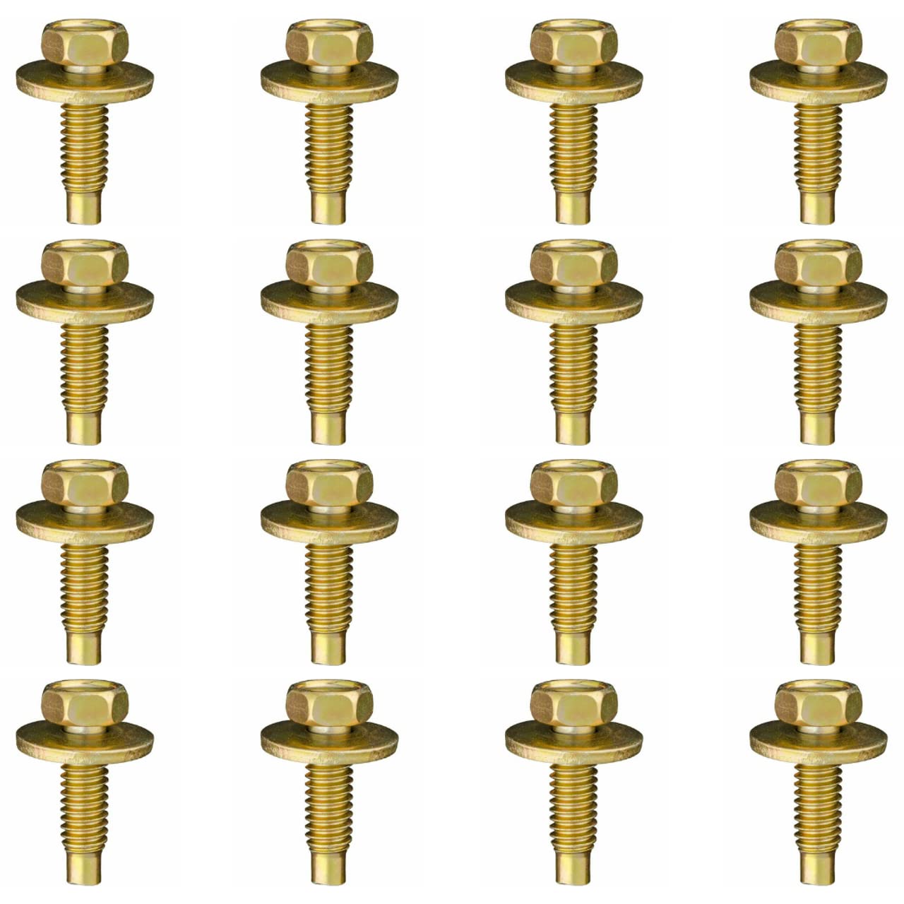 GMページ GM 16-Piece Body Bolt Hardware Kit, Gold (5/16-18 x 1 3/16