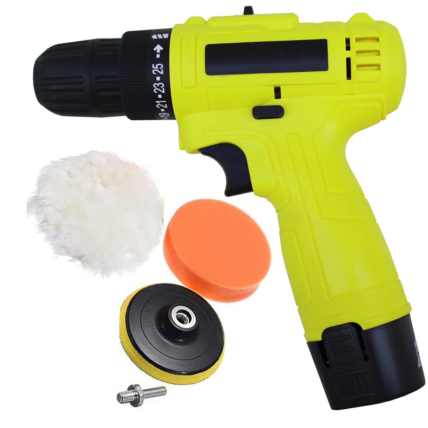 MLD cordless screwdriver drilling machine 10mm keyless chuck screw gun with Drill Thread Sucker Wool Cleaning Sponge Drill 5inch Polishing Pad Kit (Color-Multi, Material- Plastic,Size -compact) (B0922M8CL9) Amazon Price History, Amazon Price Tracker