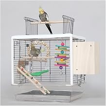 Bird Flight Cage Large Bird Cage Bird Carrier Lightweight Breathable Bird Cage Frame With Roller Vision Bird Cage Suitable for Parrot Macaw Love Bird Pet Bird House Cockatiel Cage  Color A