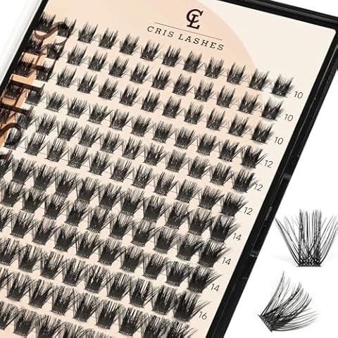 CrisLashes Volume Lash Clusters 144PCS, Lash Extension Clusters Light And Soft, Fluffy Lash Clusters Reusable, Diy Eyelash Extension Clusters For Beginners At Home(Fluffy01, D Curl-Mix10-16) Cover