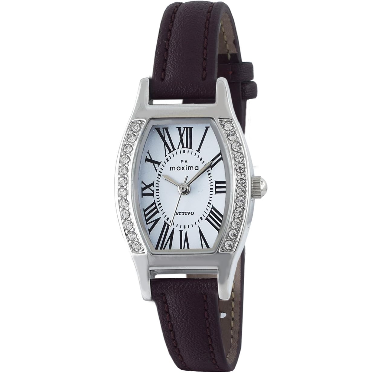 Maxima Leather Women Attivo Ladies Analogue Watch 60410Lmli, White Dial, Brown Band (B0CTKF9NKY) Amazon Price History, Amazon Price Tracker