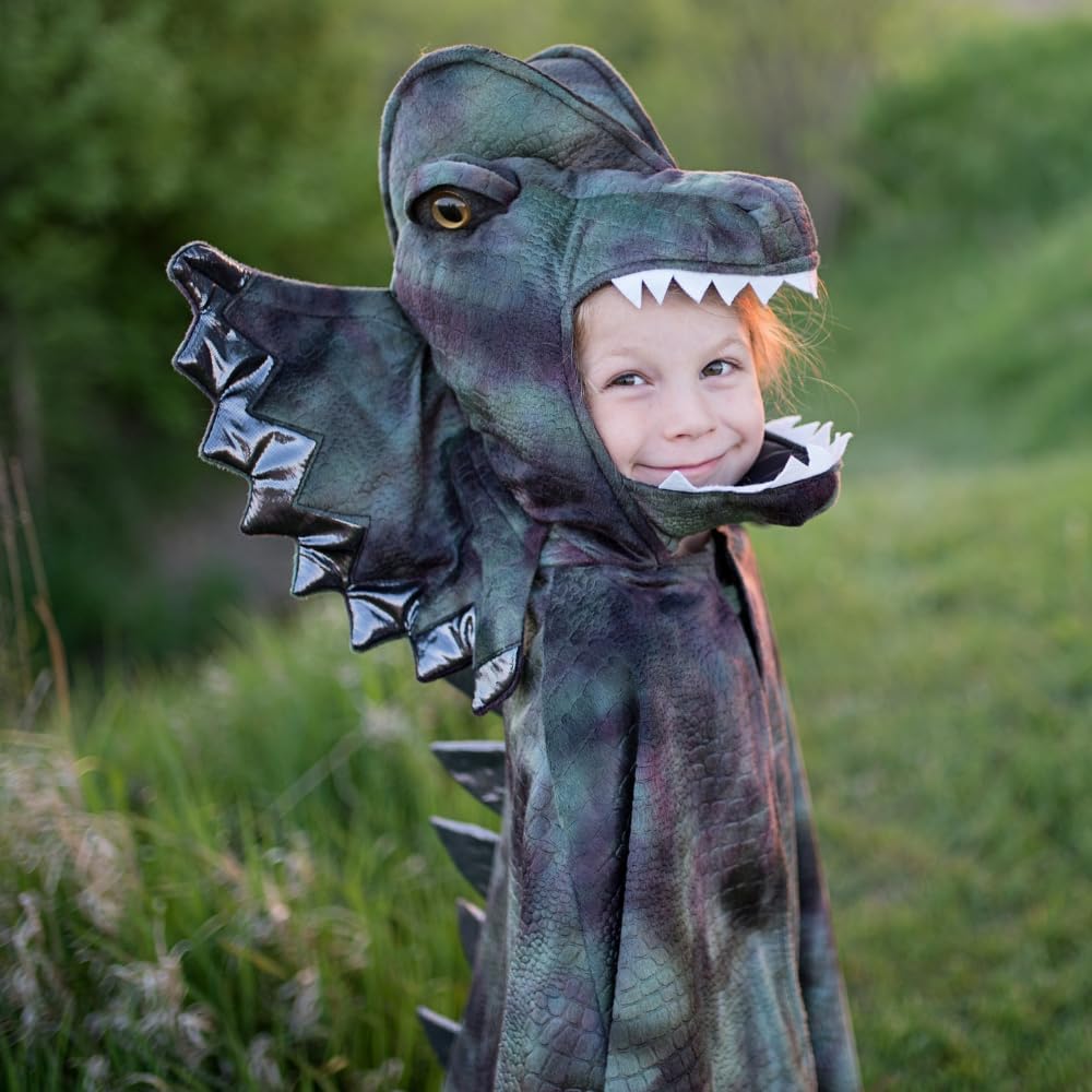 Great Pretenders Grandasaurus Dilophosaurus Cape w/Claws, Size 4-6, 56895, Kids Dinosaur Costume