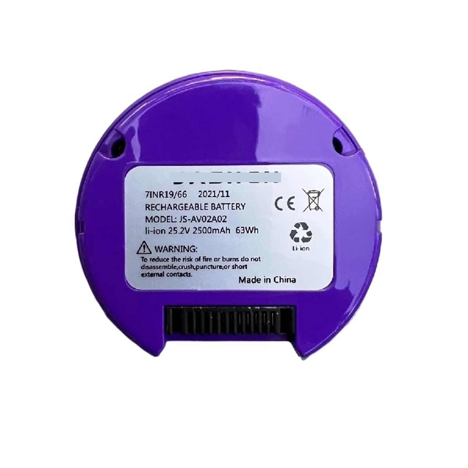 2500mAh 25.2V Replacement Battery For JASHEN JS-AV02A02 Cordless Vacuum Cleaner (Gray)