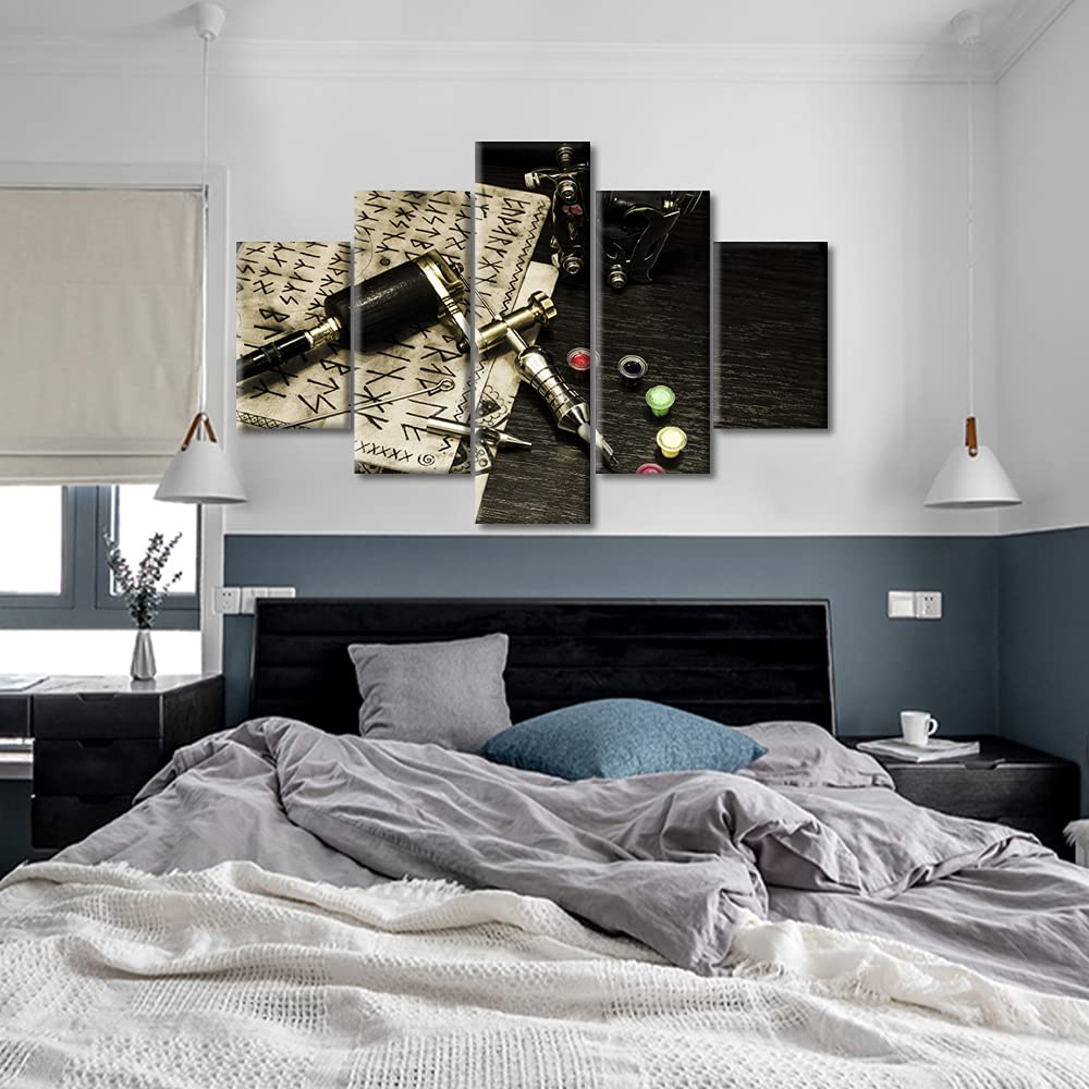 Affiches Sur Toile Pour Salon De Tatouage - Affiches D'art Déco (5) - Décoration Murale Pour Chambre à Coucher Et Salon - 30 X 30 Cm - Style Cadre