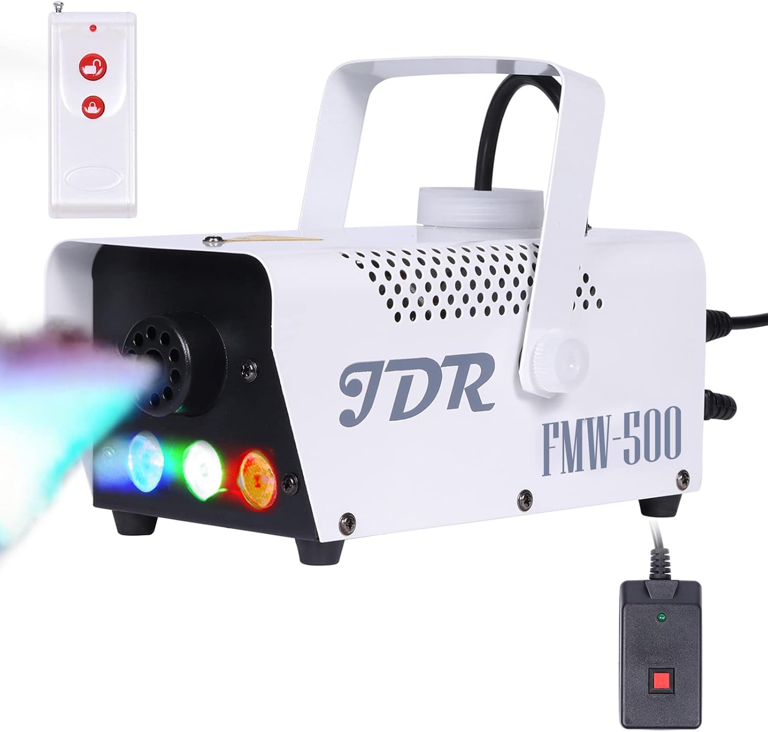 Fog Machine JDR Smoke Machine Controllable LED Light 500W and 2000CFM Fog Disinfection with Wireless and Wired Remote Control for Weddings, Halloween,Parties or Disinfection,with Fuse Protection : Musical Instruments