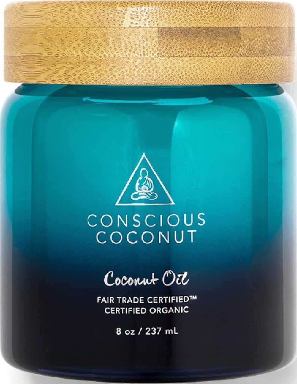 Organic Coconut Oil for Skin Care | Raw, Centrifuged, Virgin Coconut Oil | Fair Trade, Cold-Pressed 9 oz Glass Jar