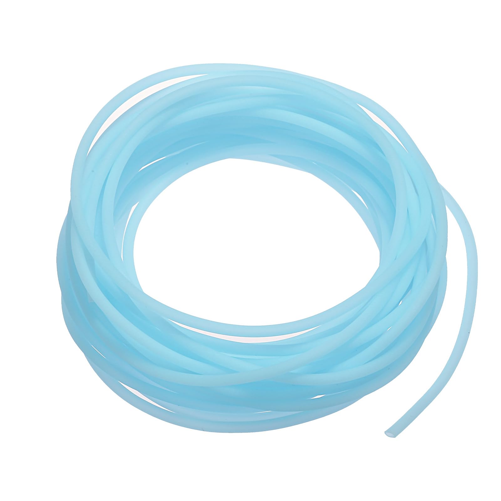 PATIKIL Rubber Cord Tube, 16ft Silicone Hollow Tubing 2mm OD 1mm ID for DIY Craft Beading Necklaces Bracelet, Sky Blue
