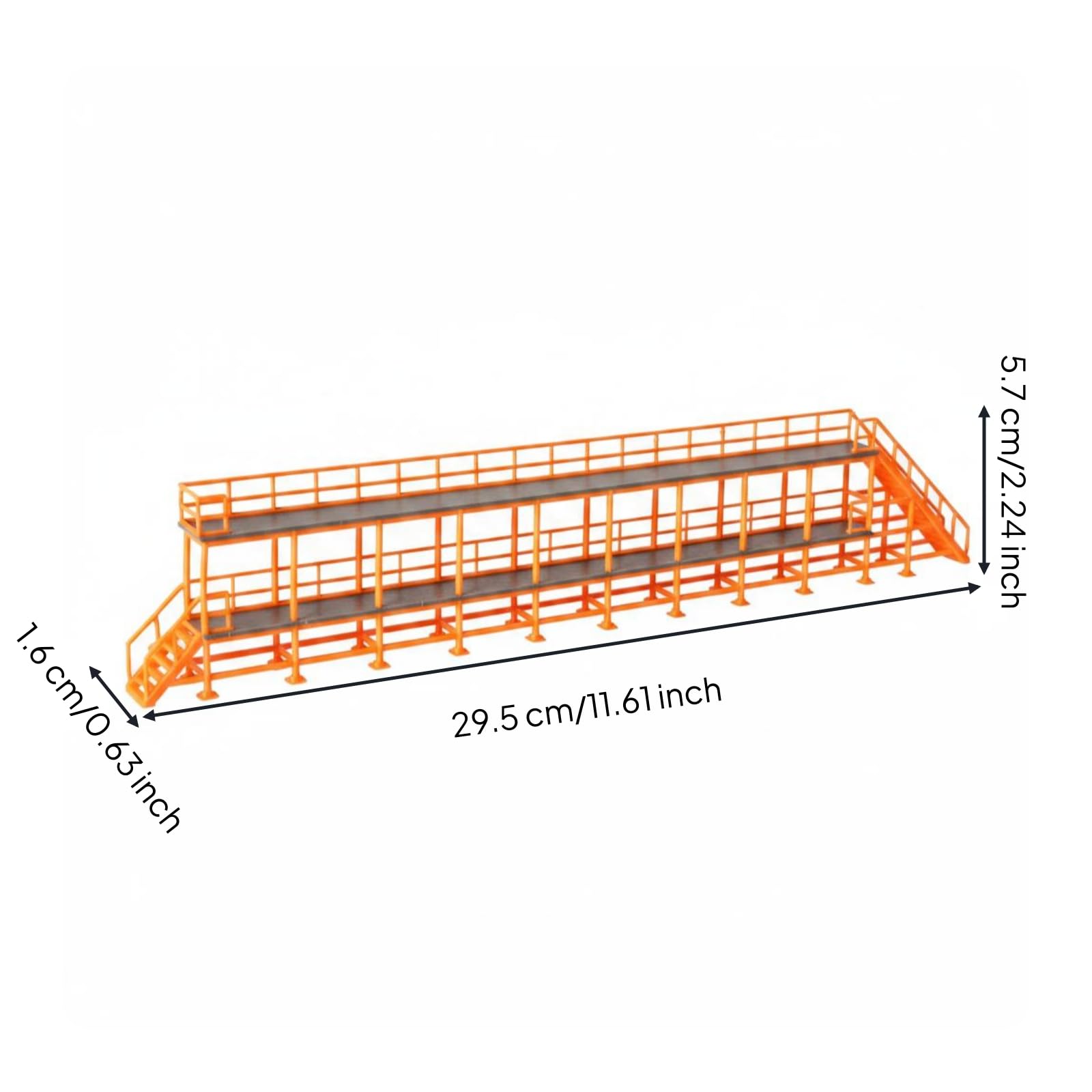 Estructura de Mantenimiento Ferroviario Realista Via Elevada de Tren Material Plástico Resistente Escena Ferroviaria para Diorama, Style to 2