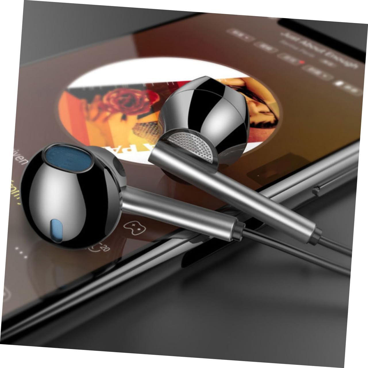 Uonlytech 3pezzi Cuffie In-ear Metalliche Con Microfono Auricolari Gaming Basso Profondo Compatibili Smartphone Design Ergonomico Per Comfort Estremo Cavo Resistente Nero