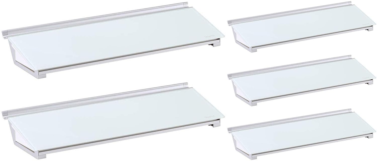 Quartet Glass Whiteboard Desktop Computer Pad with Storage Drawer, 18 x 6 inches, White Dry