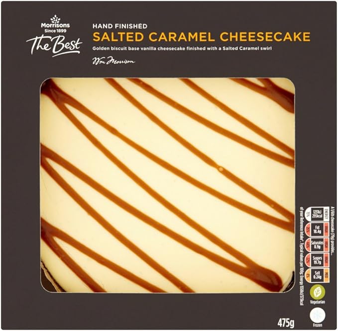 Morrisons Baked Salted Caramel Cheesecake, 475g (Frozen) Amazon.co.uk