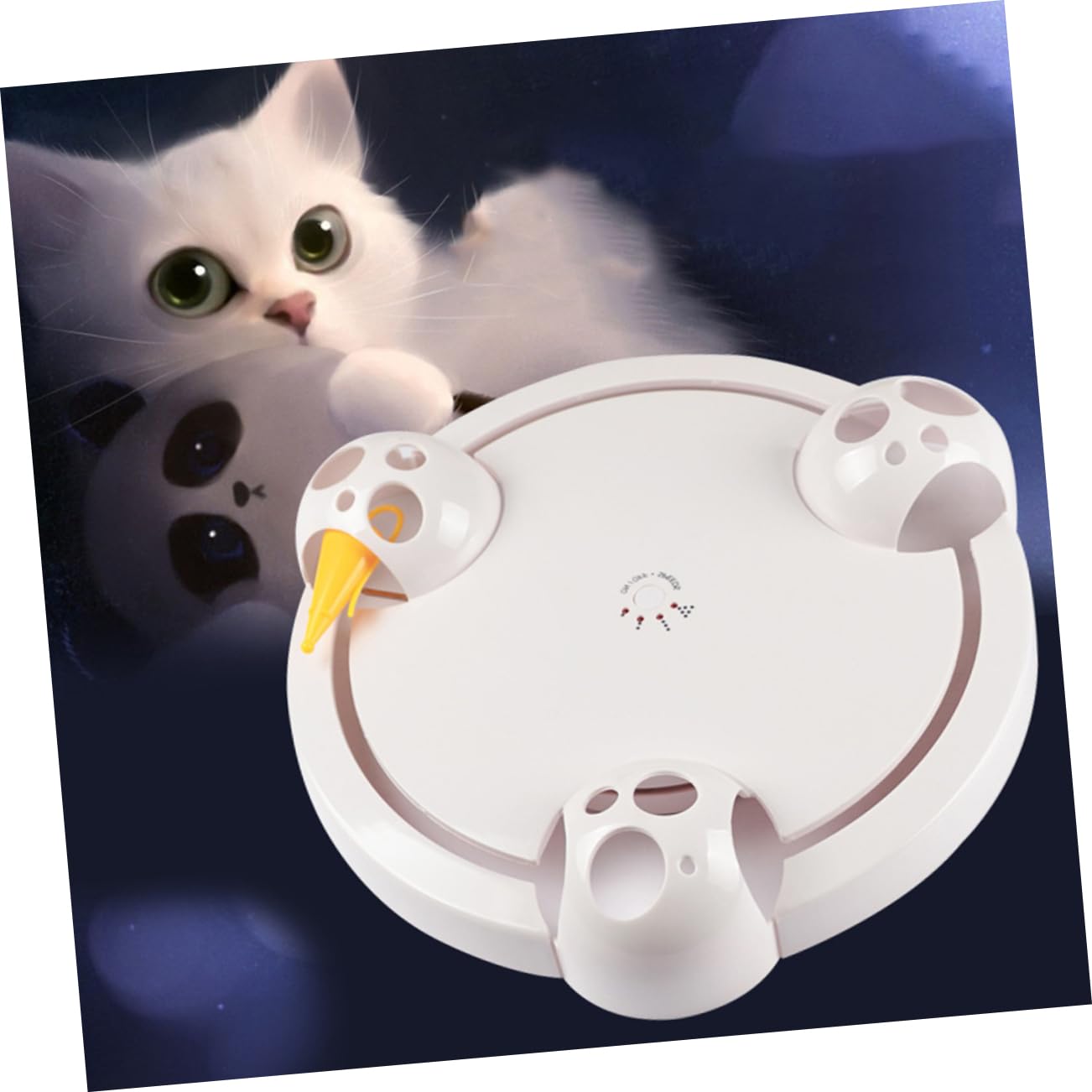 Beaupretty Jouets Interactifs pour Chats Plaque de Jeu Rotative Automatique Jouets d'exercice Électriques pour Souris