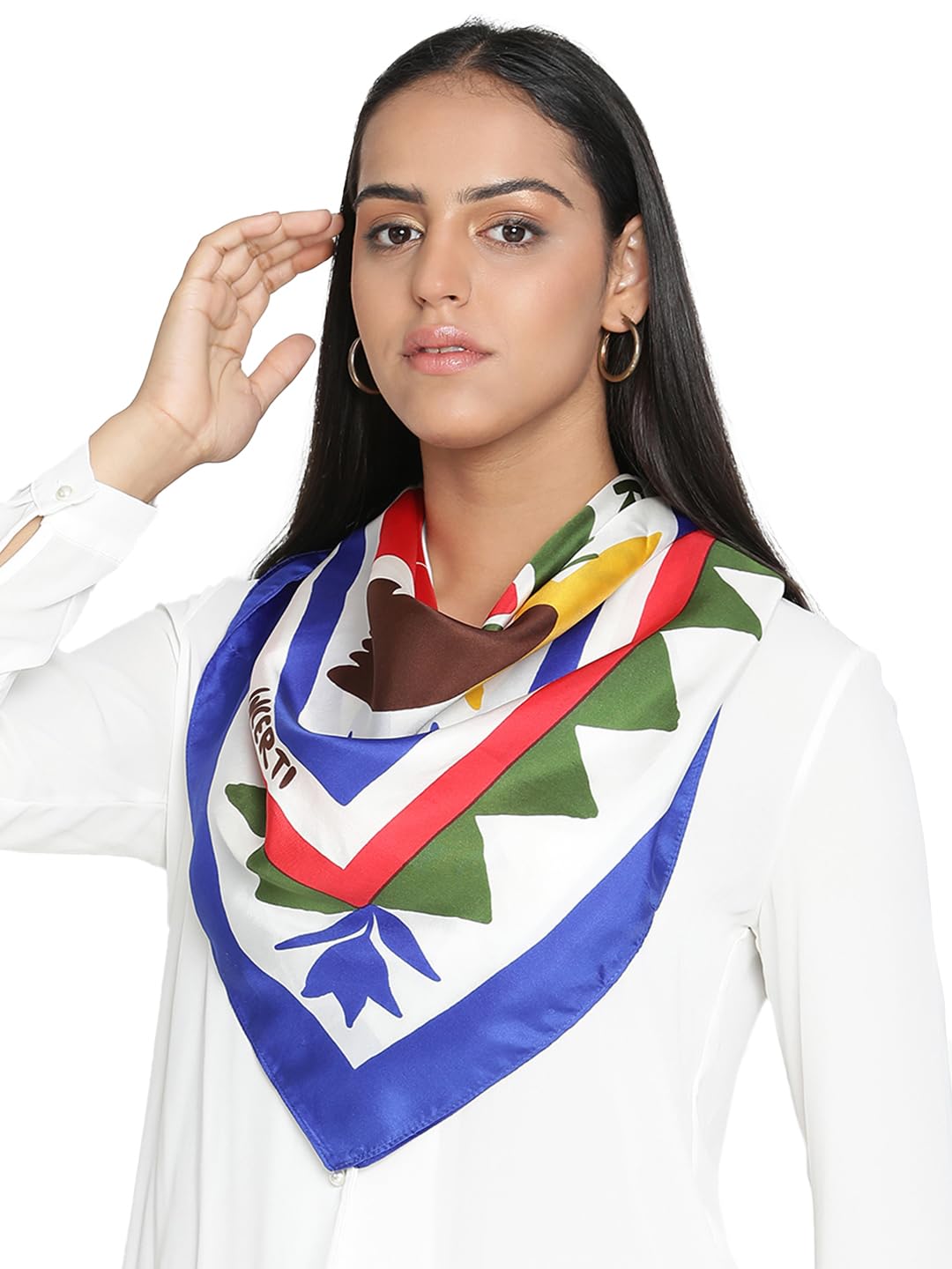 Women's Tropical Paper Cut Silk Square Scarf – 100% Pure Silk, 90x90 cm – Matisse-Inspired Print, Lightweight Accessory, Luxurious Gift for Her-image-45